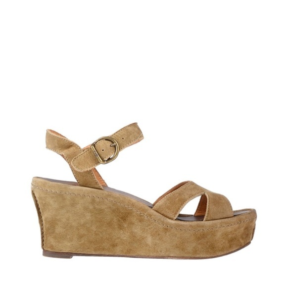 Fiorentini + Baker Moss Green Suede Platform‎ Sandals - Picture 1 of 15